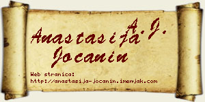 Anastasija Jočanin vizit kartica